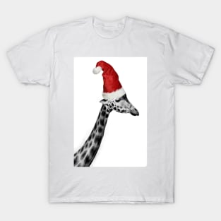 The Elegance of the Christmas Giraffe T-Shirt